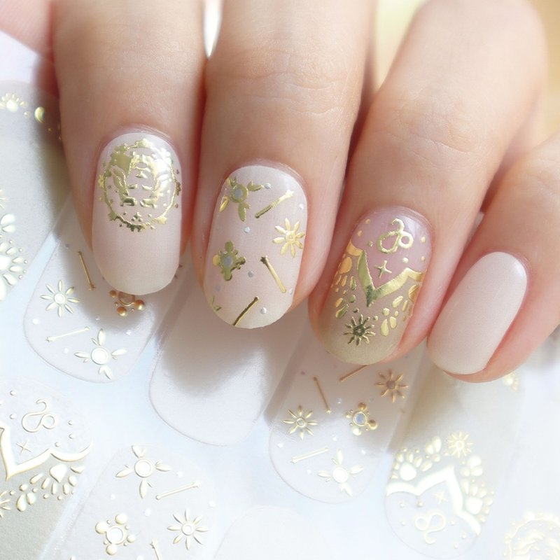 【Lunacaca凝胶指甲贴】C01063 狮子座 轻松拆除|不伤真甲 - 指甲油/指甲贴 - 塑料 