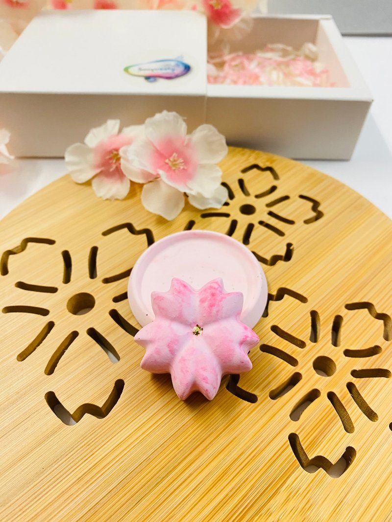 迷你樱花扩香石 Mini cherry blossom aroma stone - 香薰/精油/线香 - 其他材质 粉红色