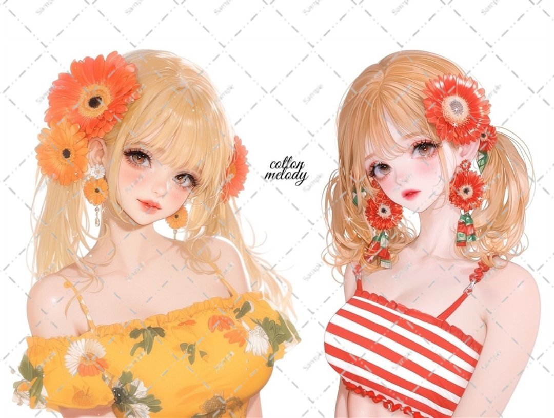 original sticker no.6310 人物贴纸 原创贴纸 人物贴纸 女孩贴纸 原创人物贴纸 - 贴纸 - 纸 