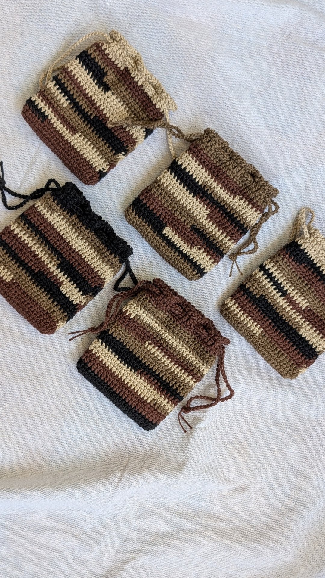 | 补丁风束口袋 | 咖啡拿铁 - 零钱包 - 棉 