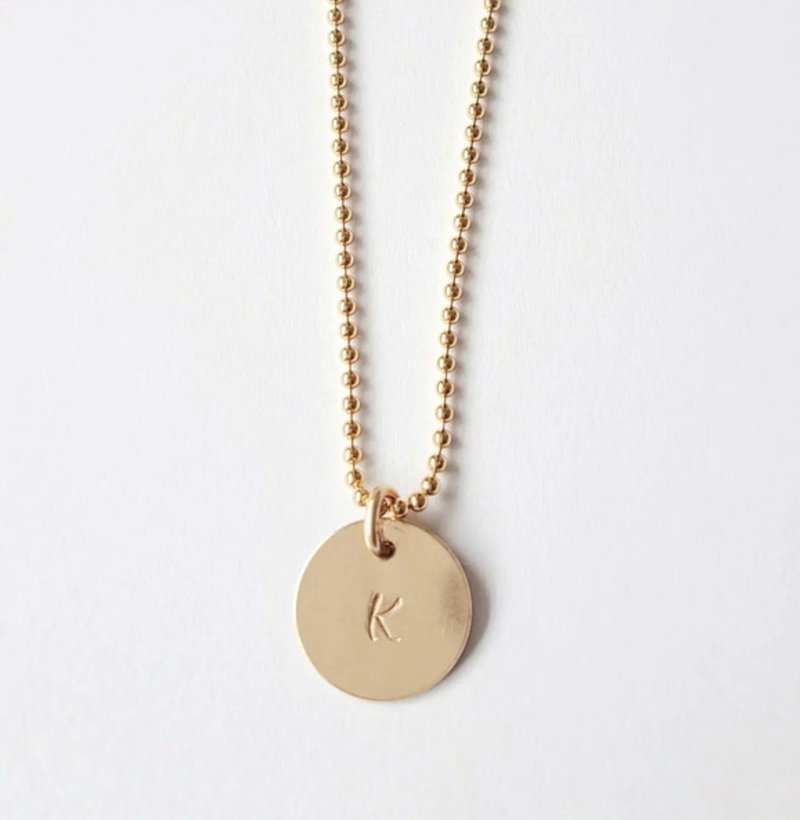 字母滚珠项链 可替换坠饰项链 - 吊饰 - 其他金属 金色