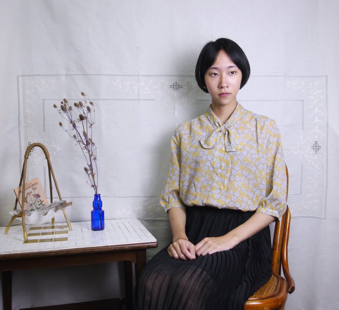 FOAK古着 盛夏黄花小领巾上衣 - 女装上衣 - 其他材质 