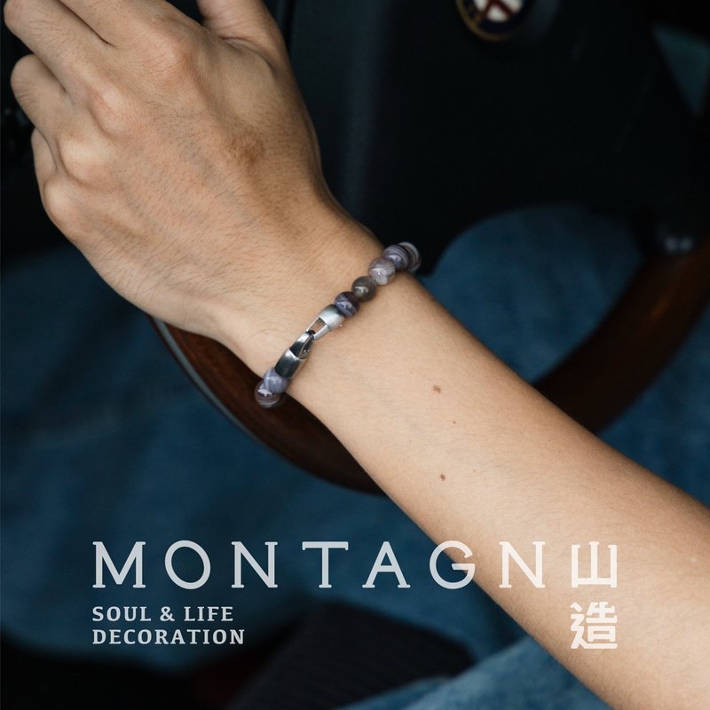 【Montagne】CLASP | 波斯玛瑙手链 - 手链/手环 - 水晶 