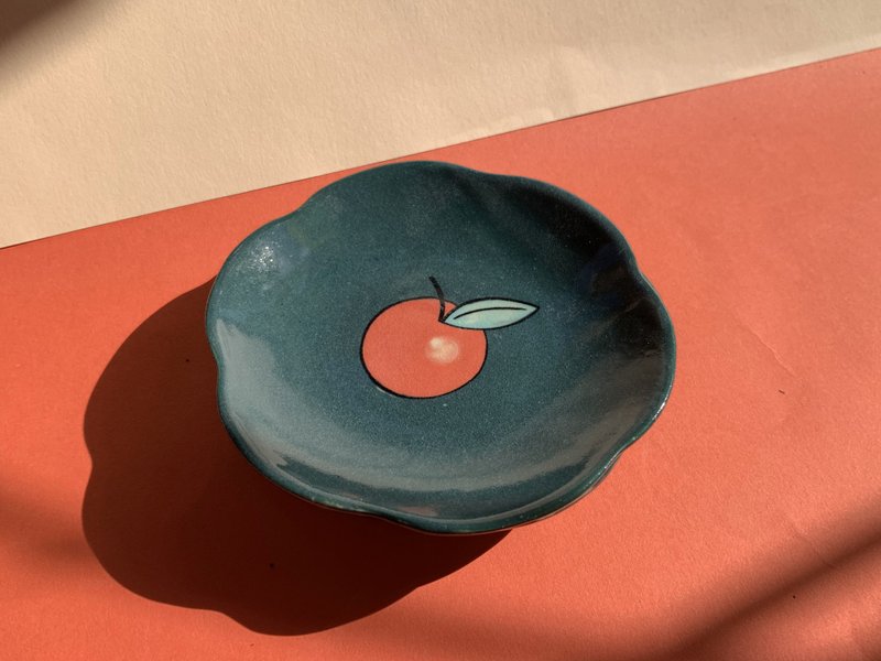 Apple Mini Plates (ring holder) l ceramics l May&Clay Ceramics Studio - 浅碟/小碟子 - 陶 绿色