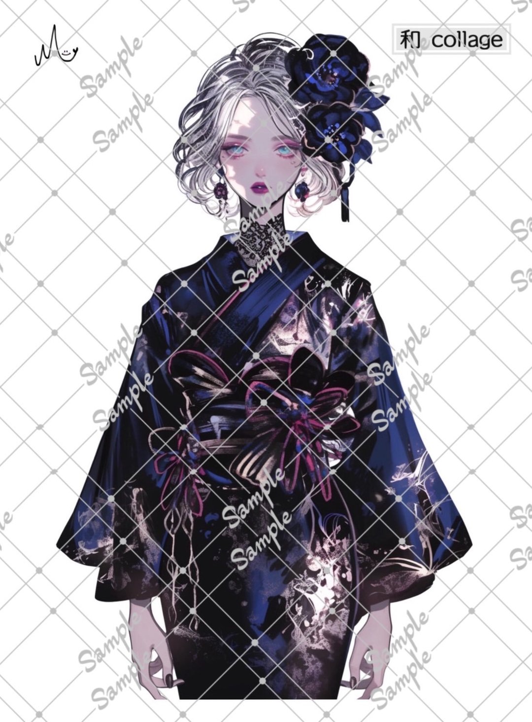 原创人物贴纸 和风系列 期间限定至1月10日 - 贴纸 - 纸 