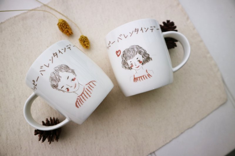 合作插画家 あ猫さんさん 定制化-似颜绘马克杯 - 订制画像 - 瓷 