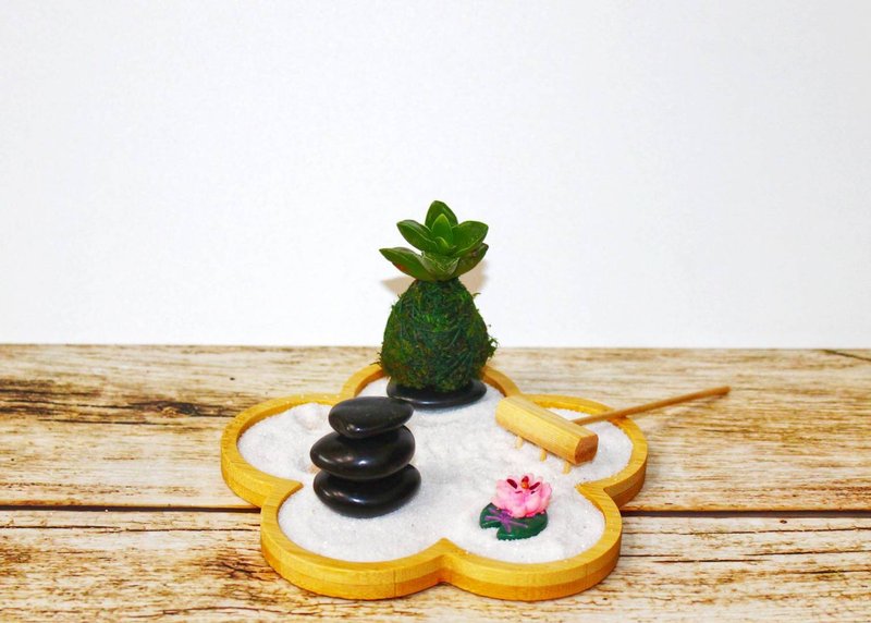 DIY手作材料包 居家迷你禅庭园 枯山水 花花款(含教学电子档) - 植栽 - 其他材质 