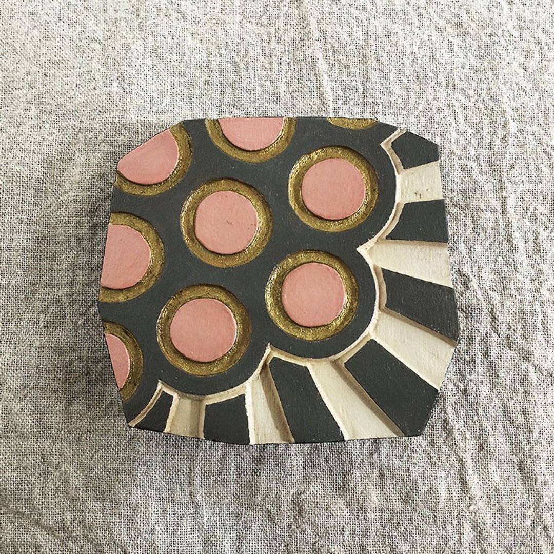Vanity Hand Mirror Mini (rose and rain) - 彩妆刷具/镜子/梳子 - 木头 多色