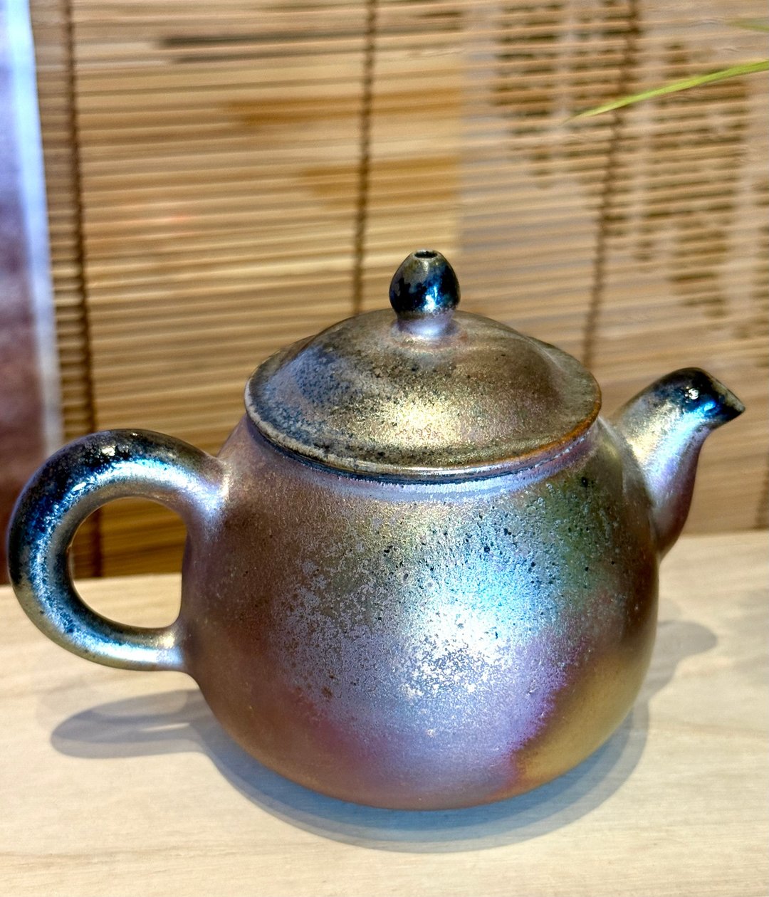 礼品/ 烟霞光紫金彩柴烧壶/手作/无上釉/独一无二/精致礼品 - 茶具/茶杯 - 陶 