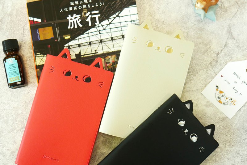 O-CAT－60K 猫耳胶皮笔记 - 笔记本/手帐 - 纸 