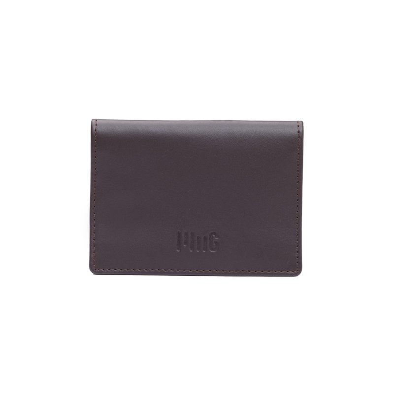 真皮双折名片夹(咖) - 皮夹/钱包 - 真皮 咖啡色