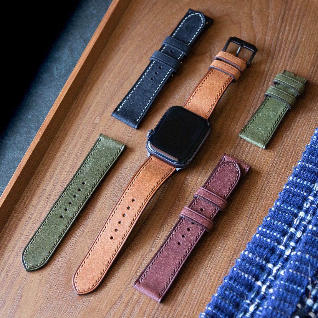 apple watch 表带 表带订制 手工表带 Pueblo Badalssi Carlo皮革 - 表带 - 真皮 金色