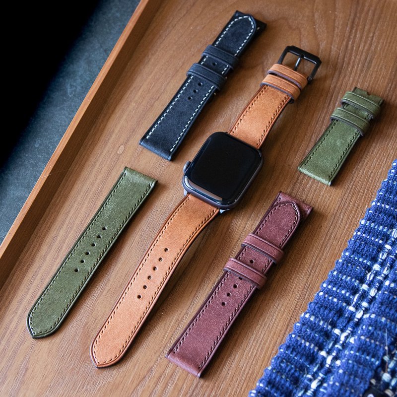 apple watch 表带 表带订制 手工表带 Pueblo Badalssi Carlo皮革 - 表带 - 真皮 金色