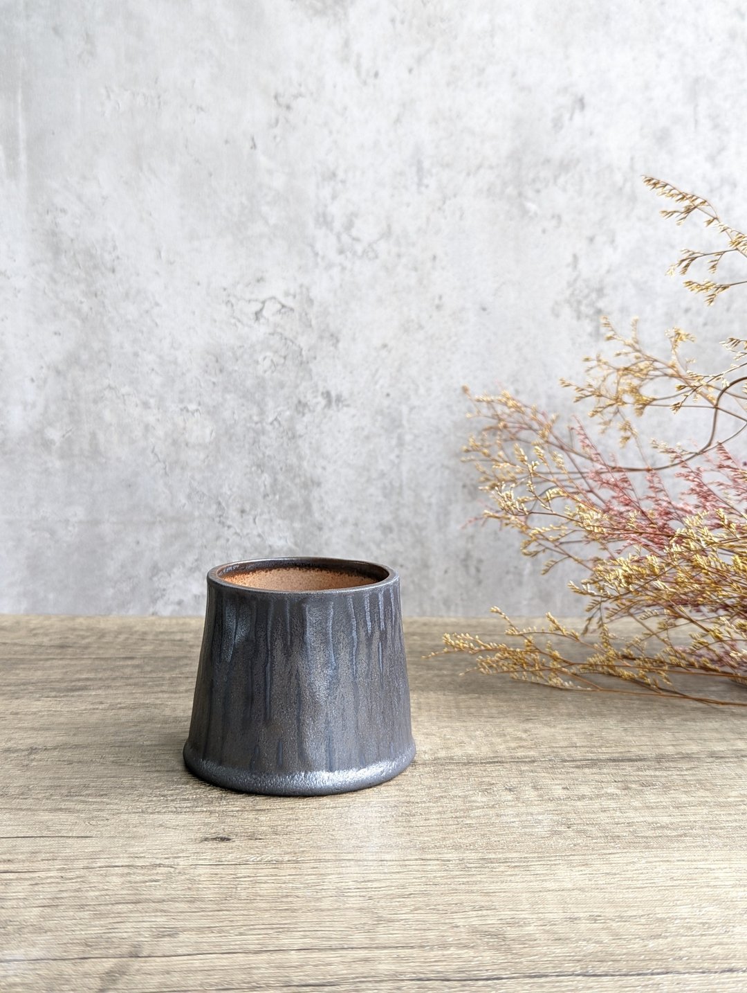 山 | 岩脉 黑釉 陶杯 花器 - 茶具/茶杯 - 陶 