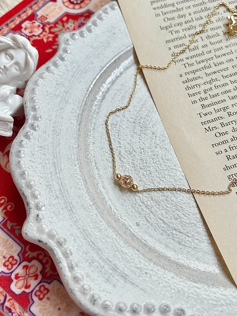 14K包金针式O形链 项链 七夕 饰品 百搭   万用针 - 项链 - 其他材质 金色