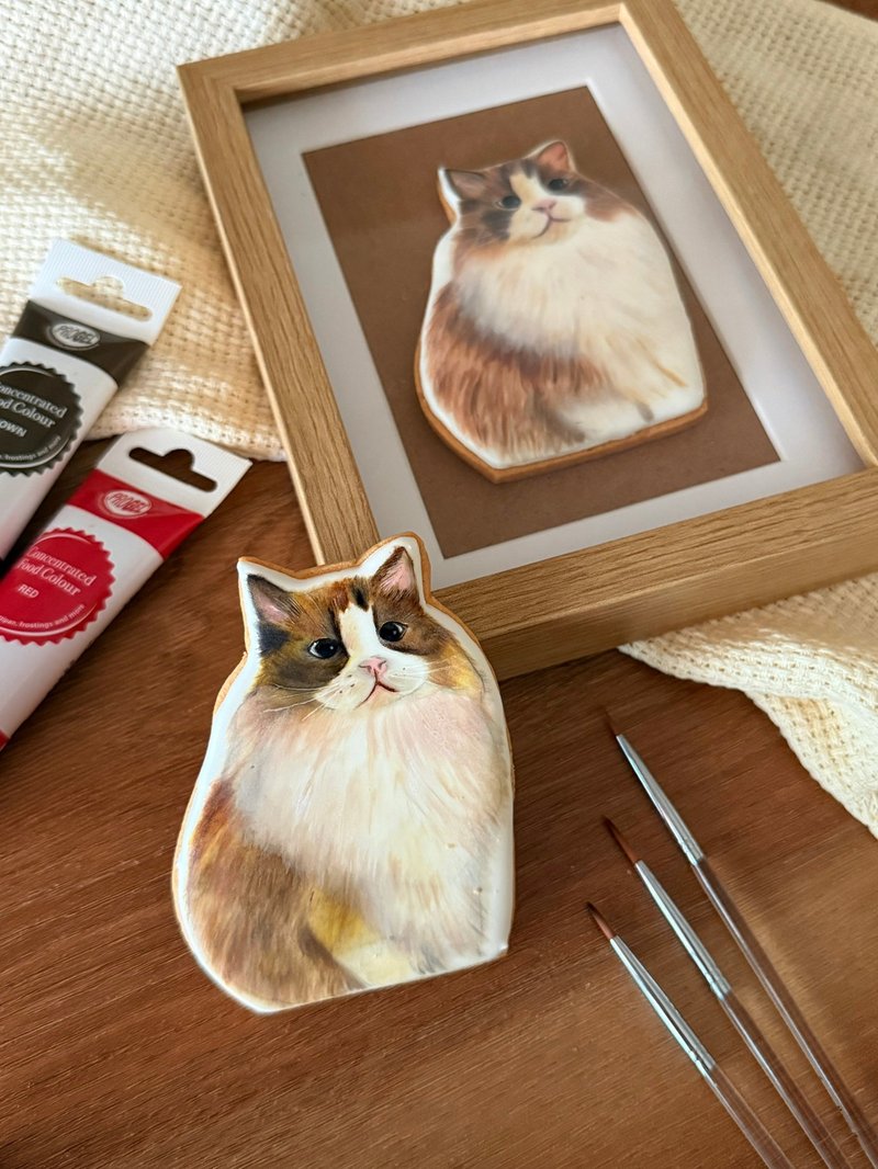 加购专区 木框收藏展示组 适用于手绘糖霜作品 宠物彩绘系列 - 手工饼干 - 木头 