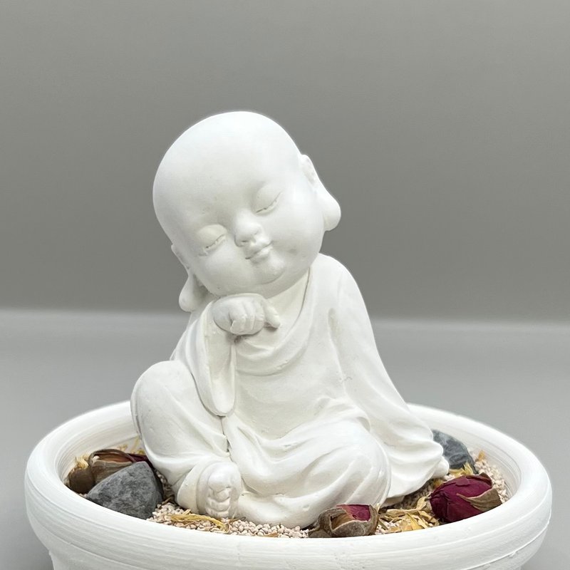 净念吉祥小佛之一念  中盘豪华套组 扩香套组 居家香氛 - 香薰/精油/线香 - 其他材质 白色