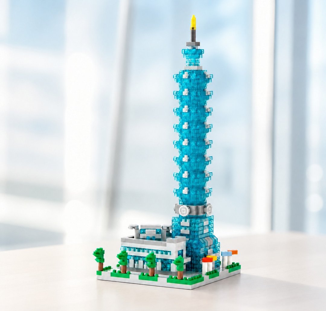 Taipei101台北101授权-YouRblock微型积木-DIY台湾摩天大楼 - 玩偶/公仔 - 塑料 
