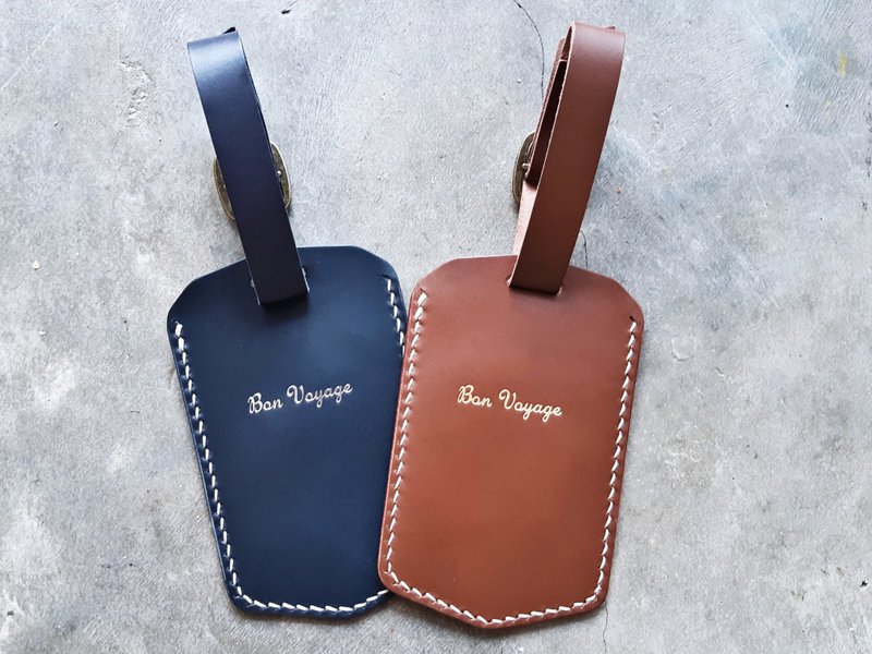 护身符行李牌 好好缝 皮革材料包 行李吊牌 卡片套 意大利皮 DIY - 皮件 - 真皮 咖啡色