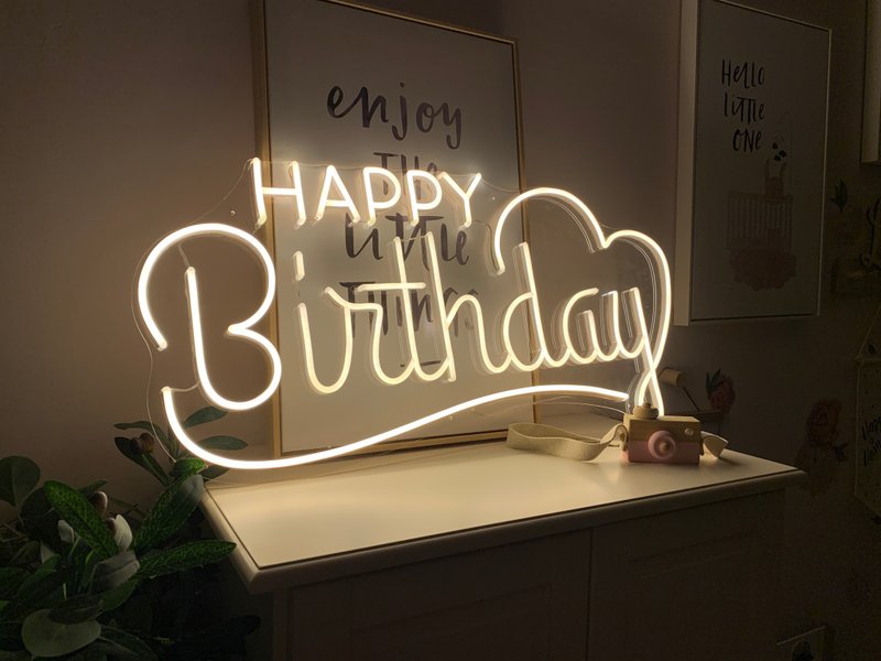 Happy Birthday丨LED霓虹灯丨RL012丨AMAZING NEON - 灯具/灯饰 - 压克力 多色