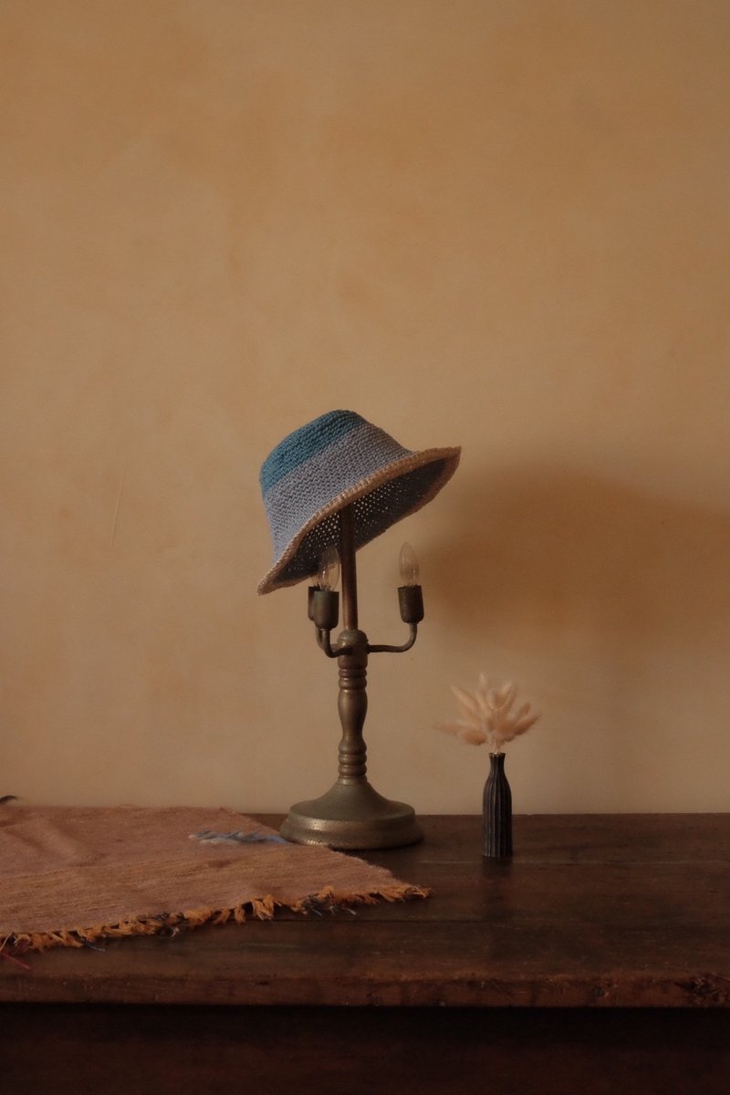 夏の帽子M - 帽子 - 纸 蓝色