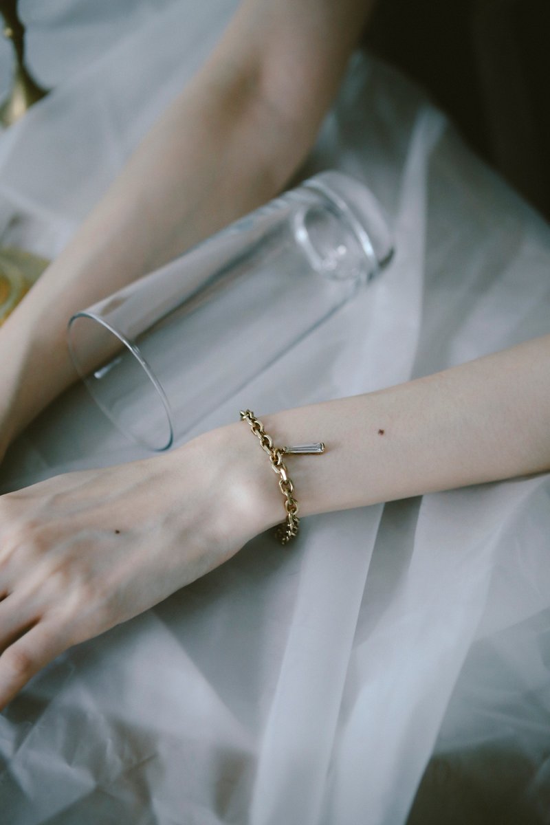 COR-DATE / T钻锆石链条手链 - 手链/手环 - 其他材质 