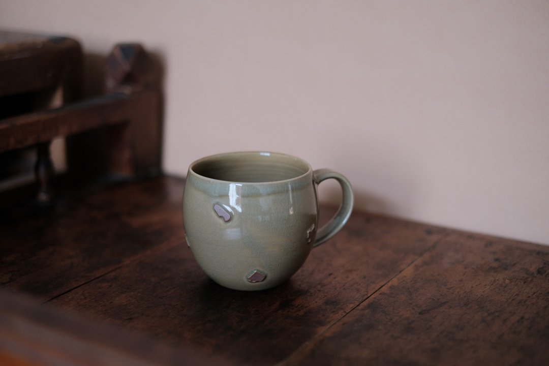 马克杯|化炻 青瓷绿 陶杯 - 咖啡杯/马克杯 - 陶 绿色