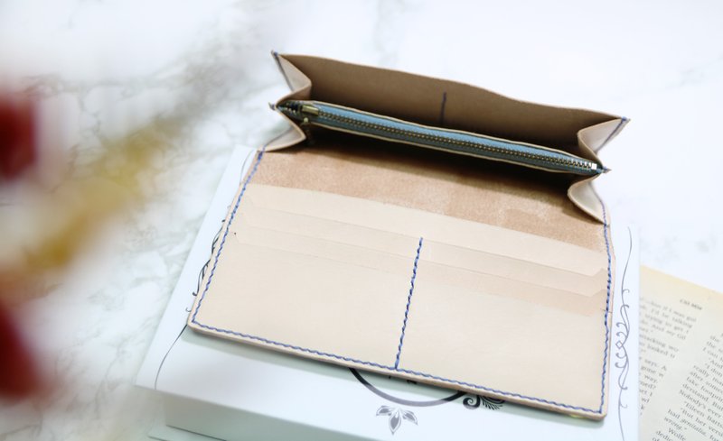 底波拉长夹/皮革皮夹/皮革包课程/一人成团/新手友善/可刻字 - 皮件 - 真皮 