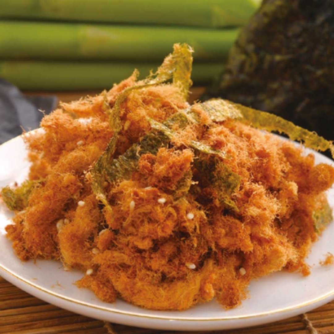 【滋美珍肉干店】海苔肉松90g/300g - 肉干/肉松 - 其他材质 红色
