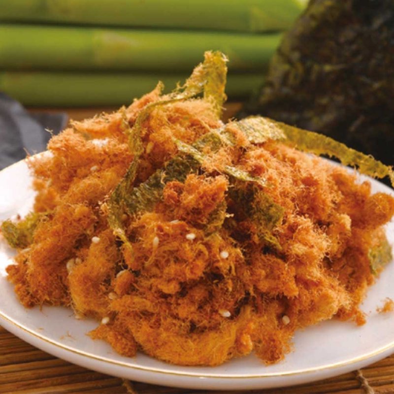 【滋美珍肉干店】海苔肉松90g/300g - 肉干/肉松 - 其他材质 红色