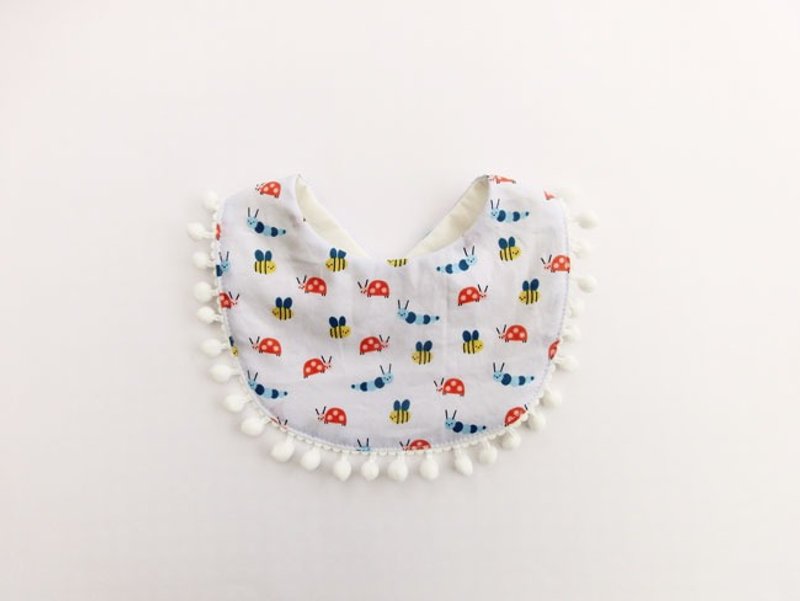 Organic cotton bibs and insects - 围嘴/口水巾 - 棉．麻 多色