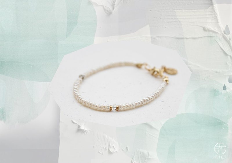 3月诞生石-Aquamarine海水蓝宝珍珠系列手链 - 手链/手环 - 宝石 蓝色