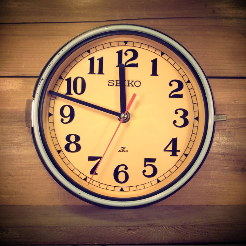 老骨头 SEIKO 精工 湖水绿 金属船钟 Vintage - 时钟/闹钟 - 其他金属 绿色