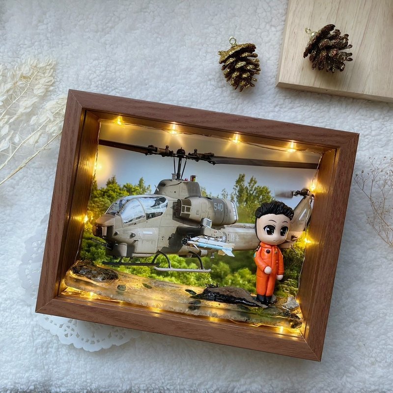 恭喜升迁带着祝福的6x8定制化黏土人相框  飞黄腾达吧 - 玩偶/公仔 - 粘土 咖啡色