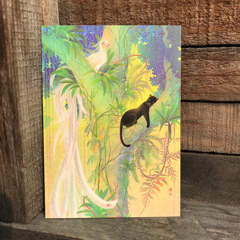 【愈合/故事插画明信片】 /黑豹/白凤凰/疗愈 - 卡片/明信片 - 纸 多色