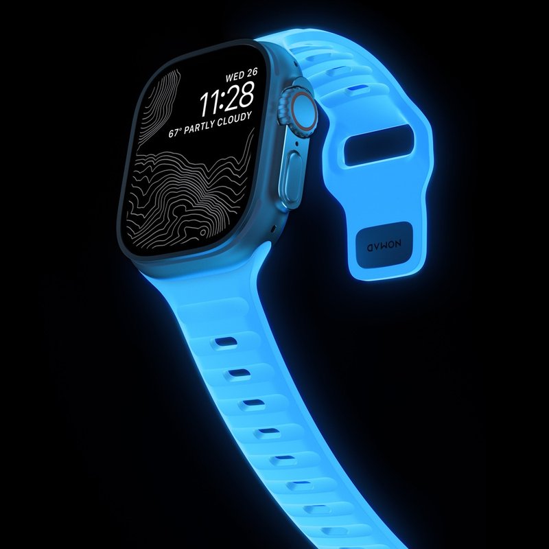 【美国NOMAD】Apple Watch专用运动风FKM橡胶表带-49/46/45mm - 表带 - 橡胶 蓝色