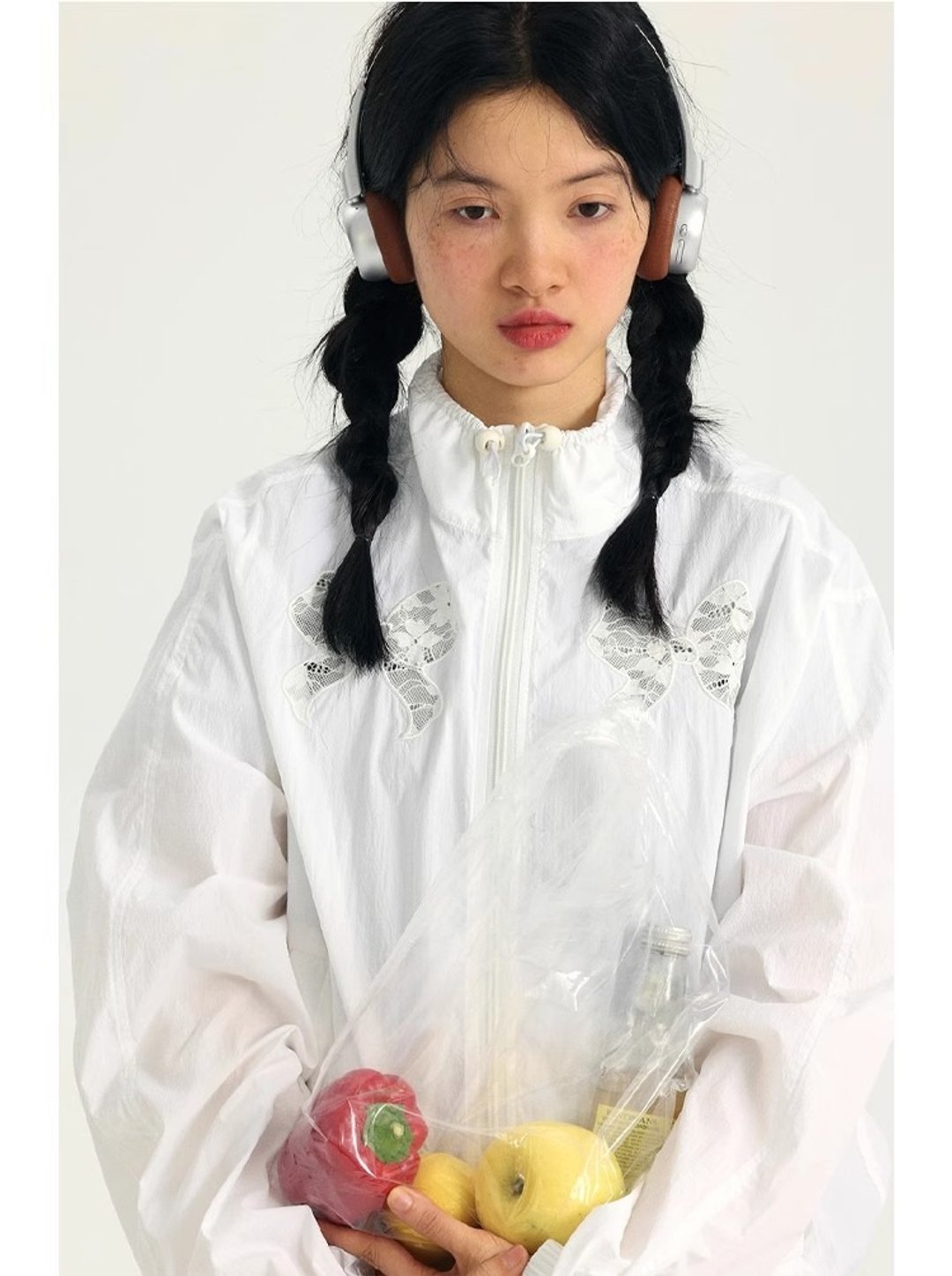 oddmaker蕾丝镂空防晒服女upf50+薄款长款运动透气短外套 - 女装上衣 - 其他人造纤维 
