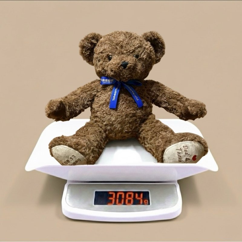 【定制】1:1 出生体重熊 婚礼谢亲恩・弥月礼物・新生百日满月礼 - 满月礼盒 - 聚酯纤维 卡其色