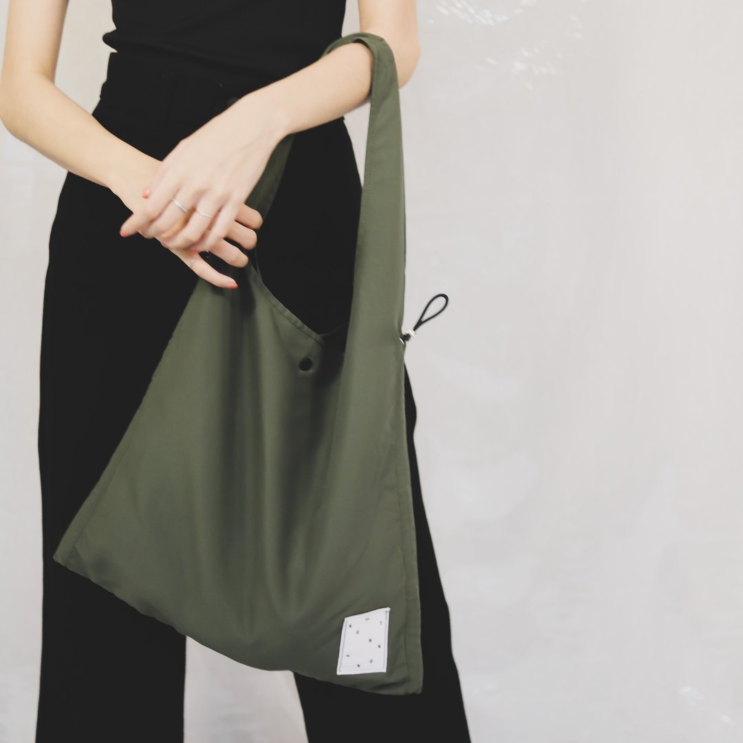 RUST BRAND / SHOPPING BAG - GREEN - 手提包/手提袋 - 棉 黑色