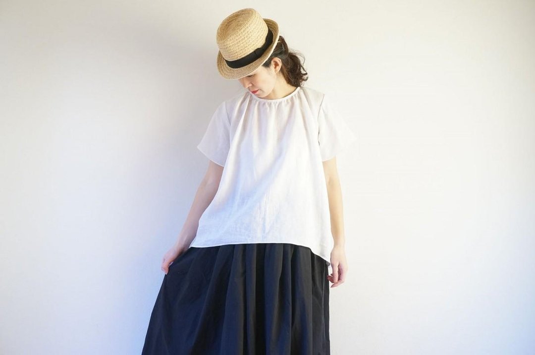 European linen blouse LADY'S - 女装上衣 - 棉 白色