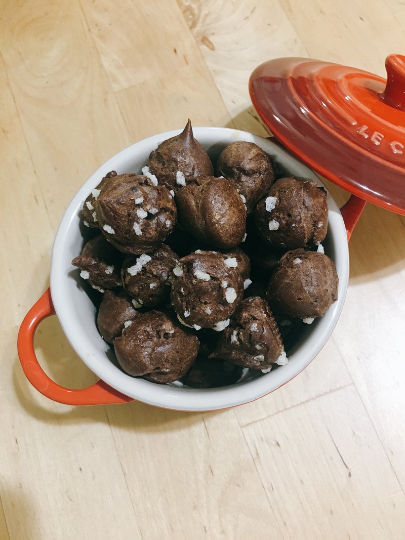 巧克力珍珠糖泡芙 - 手工饼干 - 新鲜食材 