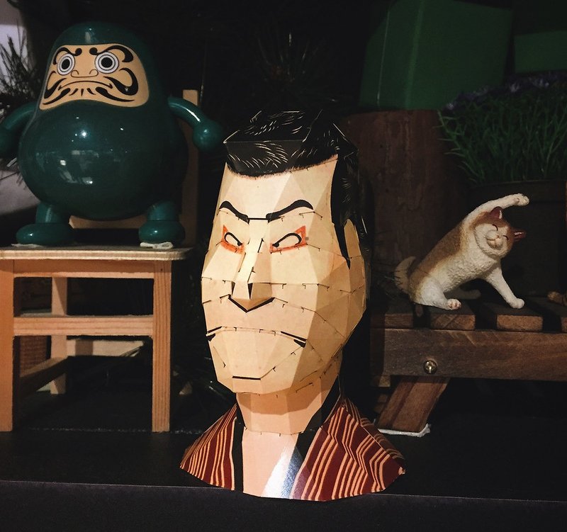 【MINI LIFE x Wizhead】酷比头纸模型-三代目大谷鬼次之江户兵卫 - 木工/竹艺/纸艺 - 纸 多色