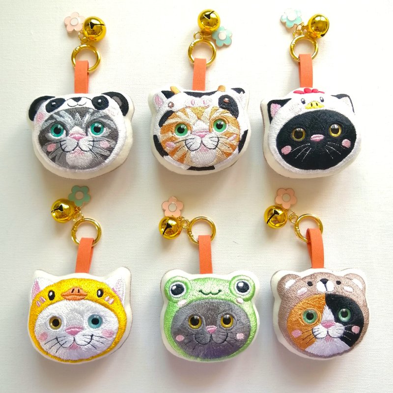 猫咪挂饰 Animal Tales - 钥匙链/钥匙包 - 绣线 