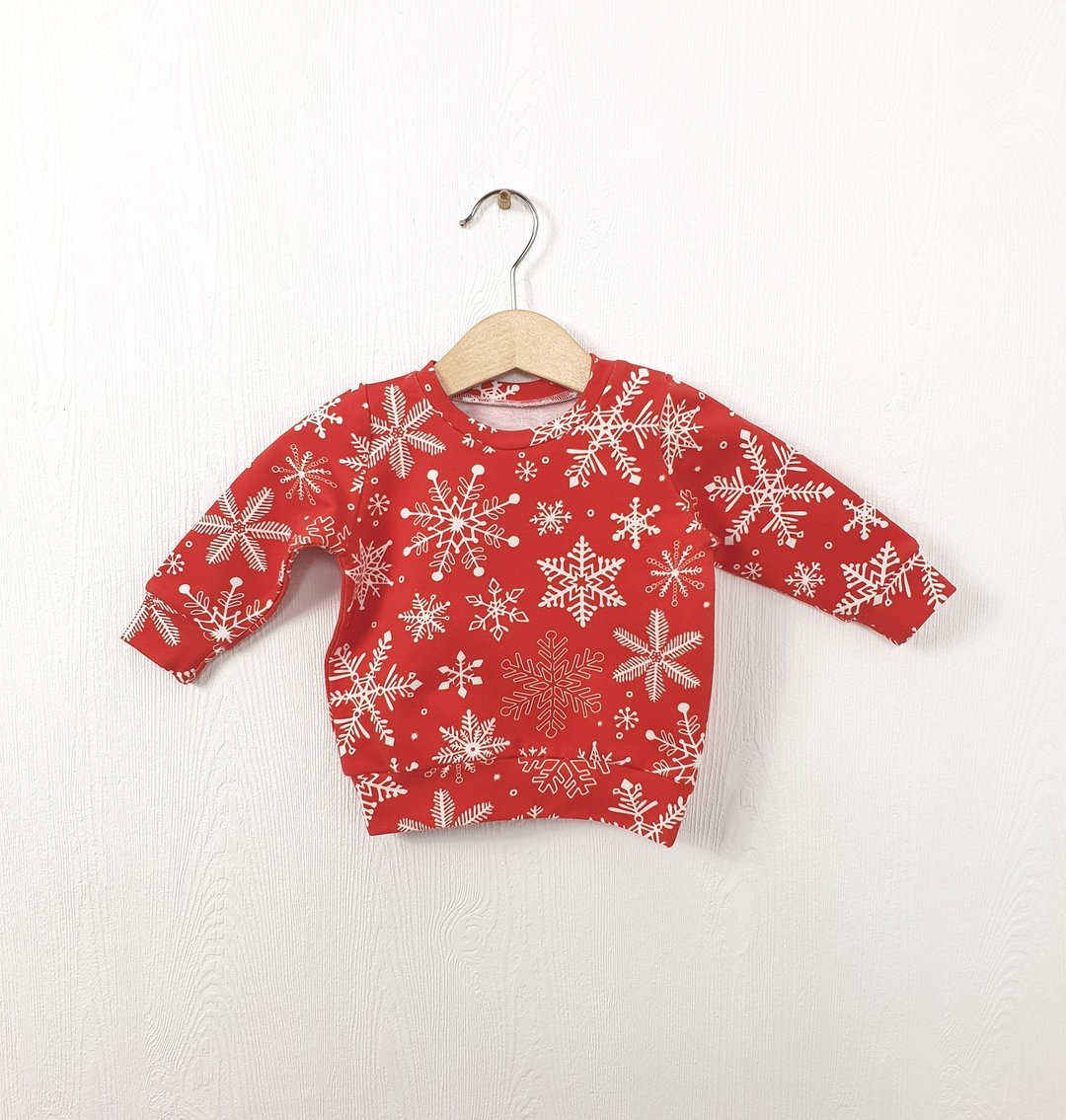 Christmas red baby sweatshirt,Xmas baby boy sweatshirt,Xmas baby girl sweatshirt - 童装上衣 - 棉 多色