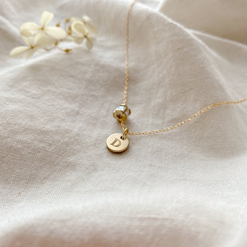 美好- 字母黄铜项链 - 项链 - 铜/黄铜 金色