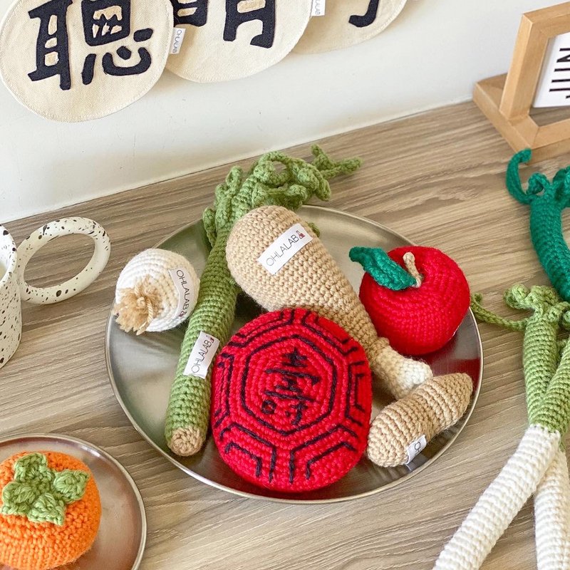 抓周福气六件组 l  周岁 针织玩具 - 玩具/玩偶 - 羊毛 