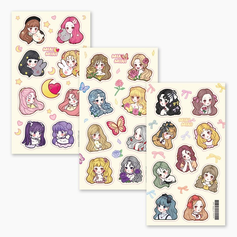 迷你迷你剪纸贴纸(3款) - 贴纸 - 纸 