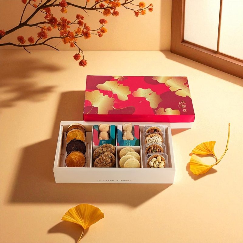 │质感送礼│迎幸蝶舞 珍宝盒A款(17入) 秋节庆送礼 人气热销 - 手工饼干 - 其他材质 红色