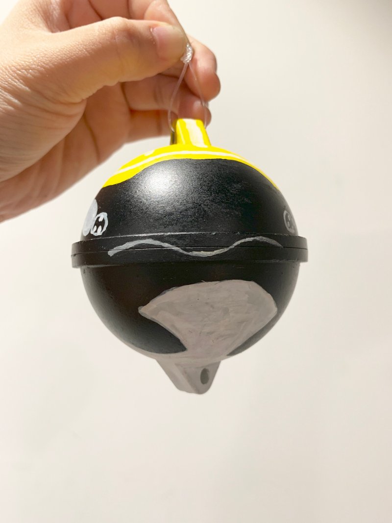 612头盔虎鲸浮球 - 吊饰 - 塑料 黄色