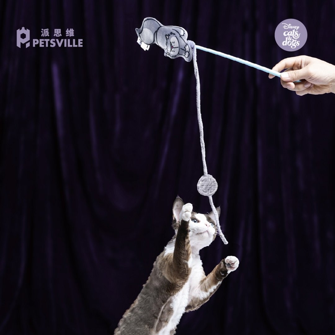 【PETSVILLE&迪士尼】鲁斯佛宠物玩具(5款) - 玩具 - 聚酯纤维 灰色